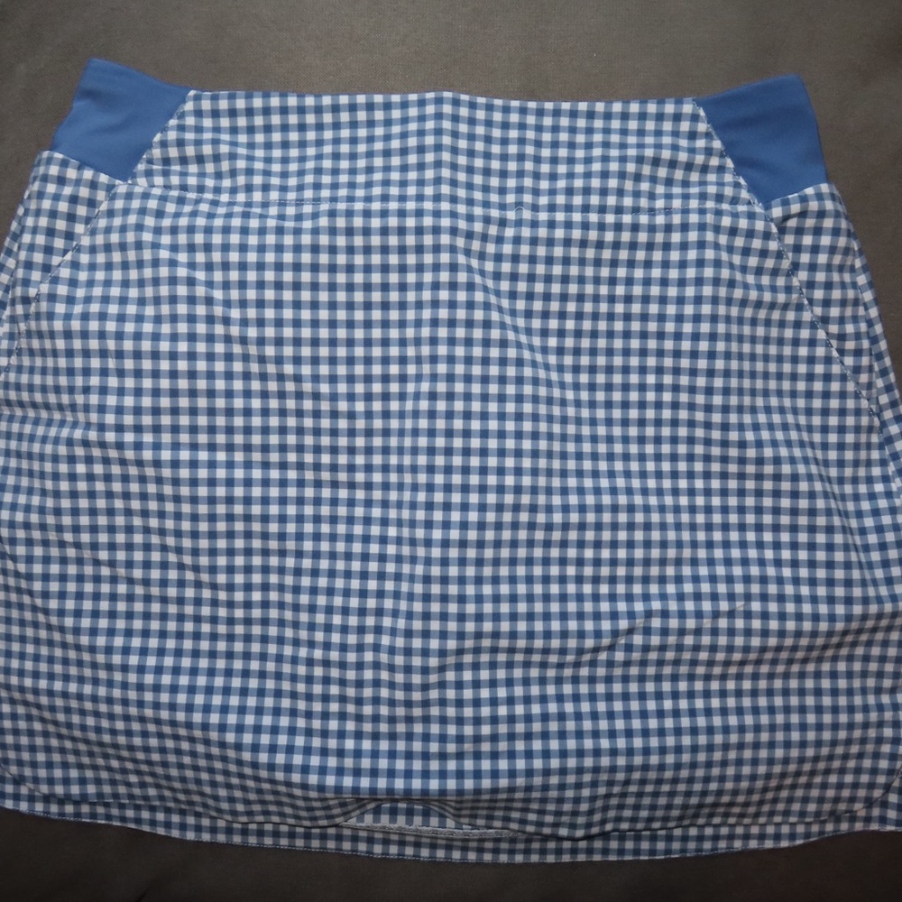 Walter Hagen Blue Checkered Pencil Skirt